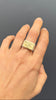 Brickface Signet Ring, Gold and Silver