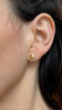 Gold Moonface Stud Earrings