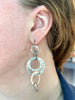 Long Washer Link Earrings