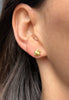 Sitting Frog Studs with Diamond Eyes