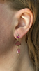 Pink Gem Drop Earrings