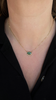 Emerald and Diamond Dot Necklace