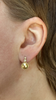 Gold Domed Disc Earrings