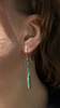 Emerald Beaded Oval Earrings