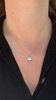 Chalcedony and Diamond Dot Necklace