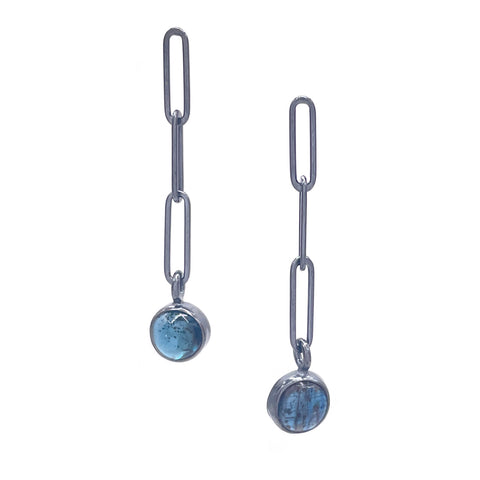 Mini Link Tourmaline Earrings