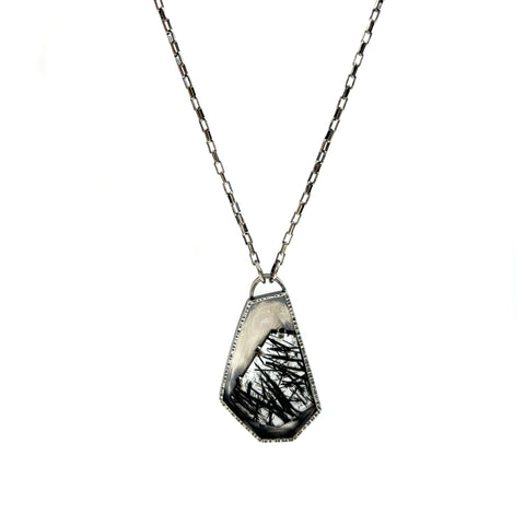 Tourmalated Quartz Angled Necklace