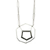 Intersecting Pyrite Geode Necklace