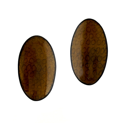 Large Oval Circle Meditations Earrings
