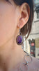 Charoite Hammered Lines Earrings