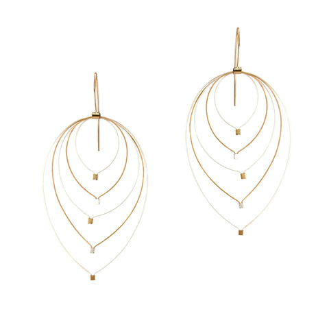 Tears Dew Drop Hooks, Large, Silver/Gold