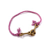 Sister Clasp Bracelet, Cochineal Cord