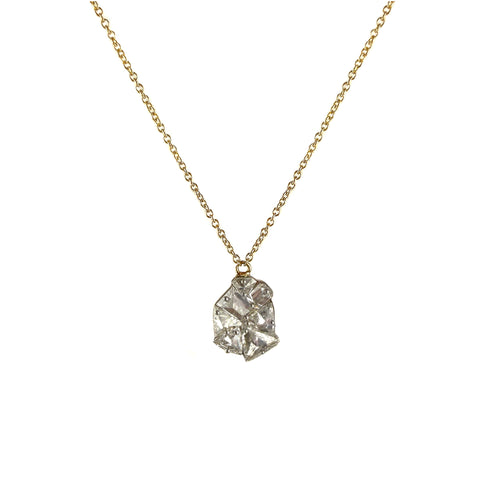 Pin Set Diamond Portrait Necklace