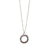 Ruby Circle Geode Pendant