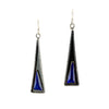 Lapis Triangle Frame Earrings
