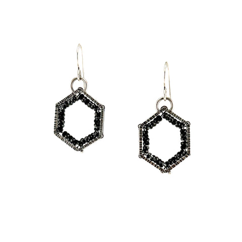 Hex Geode Spinel Earrings