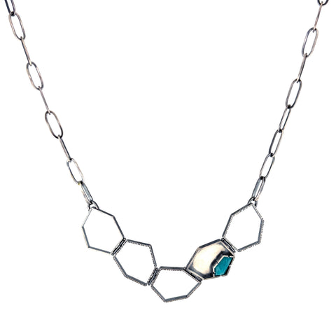 Amazonite Hinged Tab Necklace