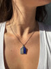 Lapis Mirror Tab Pendant