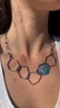 Amazonite Hinged Tab Necklace