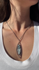Marquise Rough Aquamarine Pendant