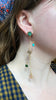 Green Mismatched Mobile Drop Earrings