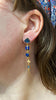 Five Charm with Victorian Drop Earrings, Blue