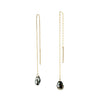 Gray Keshi South Sea Threader Earrings