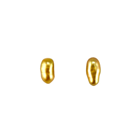 Golden Keshi Pearl Earrings
