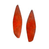 Long Orange Enamel Earrings