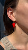 Coral Heart Drop Dangle Earrings