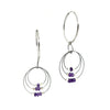 Circle of Fifths Hoops, Amethyst