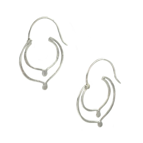 Small Concentric Raindrop Earrings