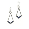 Diamond Geode Earrings, Lapis