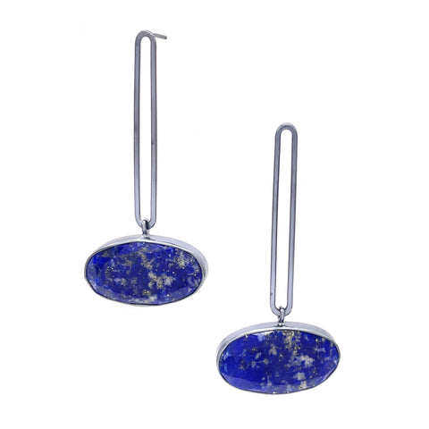 Lapis Exclamation Earrings