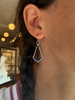 Diamond Geode Earrings, Lapis