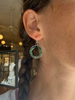 Medium Circle Geode Earrings, Emerald