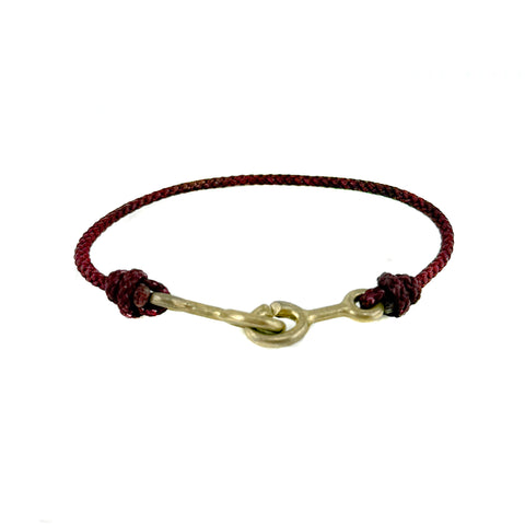 Sister Clasp Bracelet, Scarlet Cord