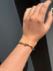 Sister Clasp Hand Braided Bracelet, Brass, Grey