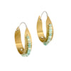 Beaded Amazonite Hoops