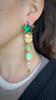 Green Heart and Star Earrings