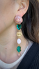 Green Heart and Star Earrings