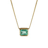 Sloane Bezel Emerald Necklace