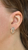 Fan Stud Earrings, Silver