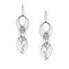 Feather Teardops Hook Earrings with Aquamarines (Mini)