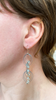 Feather Teardops Hook Earrings with Aquamarines (Mini)