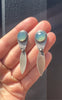 Silhouette Swing Earrings, Peruvian Chalcedony