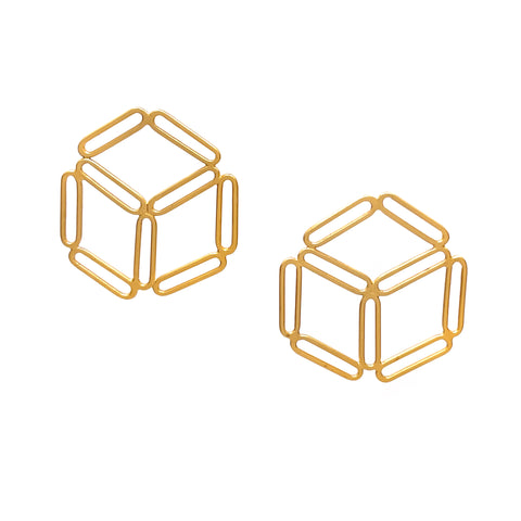 Cube Link Earrings