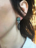 Silhouette Swing Earrings, Peruvian Chalcedony