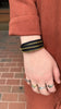 Thin Three Coil Bracelet, Gold