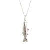 Lucky Fish Charm Necklace, Silver